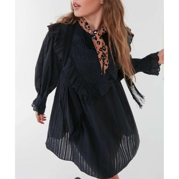 O17 Women's Uo Pepper Ruffle Bib Babydoll Dress - Picture 3 of 13